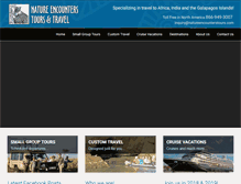 Tablet Screenshot of natureencounterstours.com